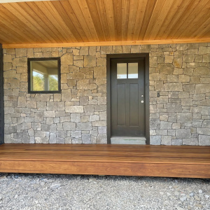 Weathered Granite thin-stone veneer, Pownal, Maine